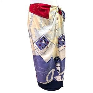 Ralph Lauren Sarong Silk Wrap Sailing Yacht Size 12